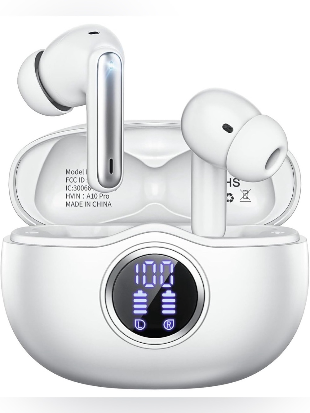 Wireless Earbuds, Bluetooth 5.3 Headphones HiFi Stereo 50H Playback